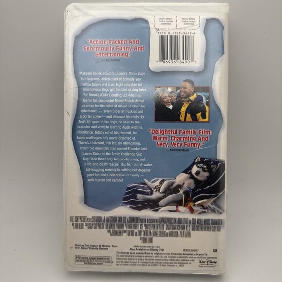 Snow Dogs (VHS, 2002) Disney Home Entertainment clamshell G6 - Picture 2 of 3